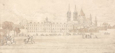 Abbaye Aux Hommes, Caen by John Sell Cotman